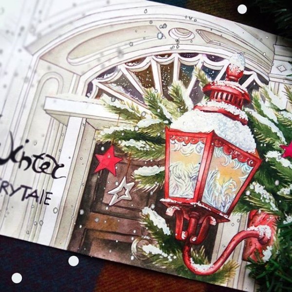 Рождество маркерами