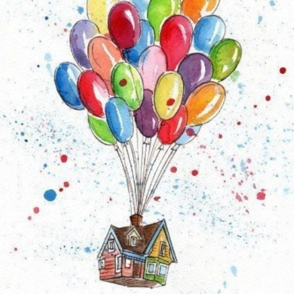 Елочные игрушки акварель