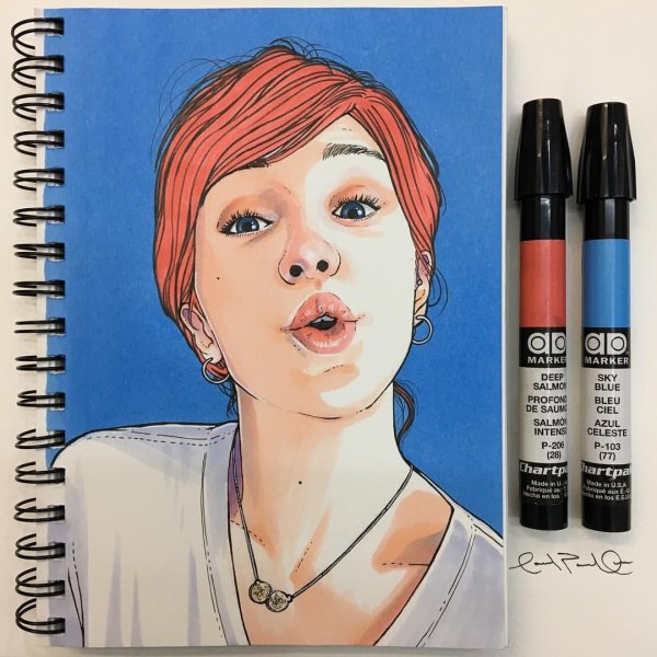 Портрет маркерами