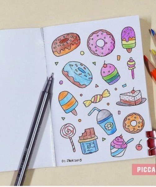 Лёгкие рисунки для скечь бука