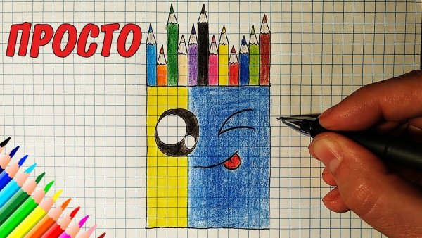 Рисунки по клеточкам в тетради