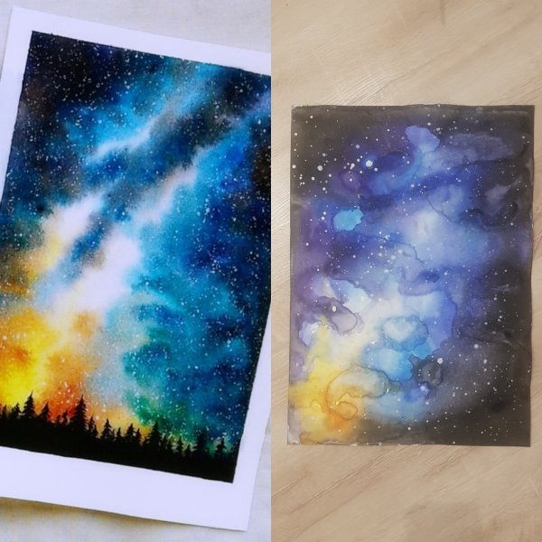 Рисование звездное небо