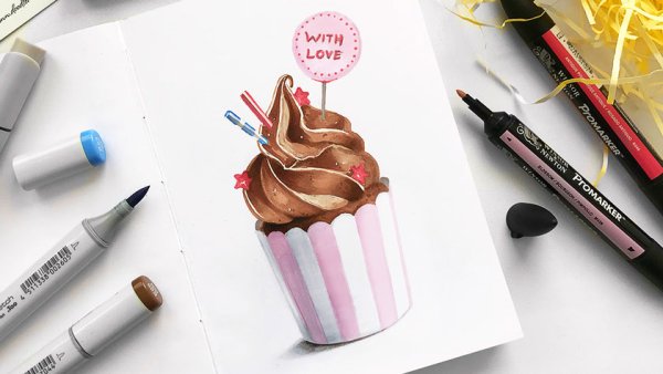 Рисунки маркерами для скетчинга