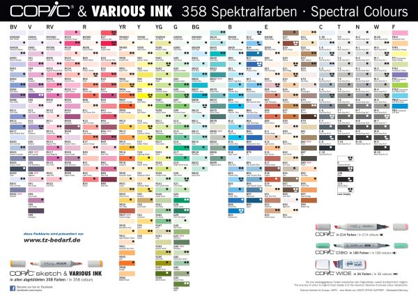 Выкраска для маркеров TOUCHFIVE 80 цветов