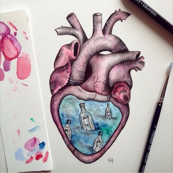 Необычное сердце рисунок
