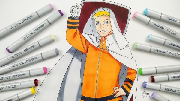 Copic маркерами Наруто