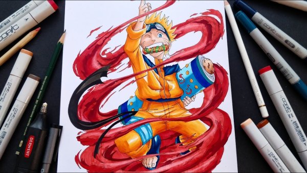 Copic маркерами Наруто
