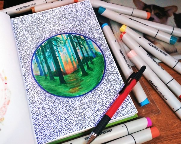 Идеи для рисования маркерами