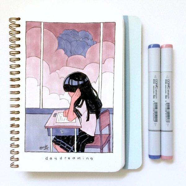 Рисунки для скетчбука маркерами