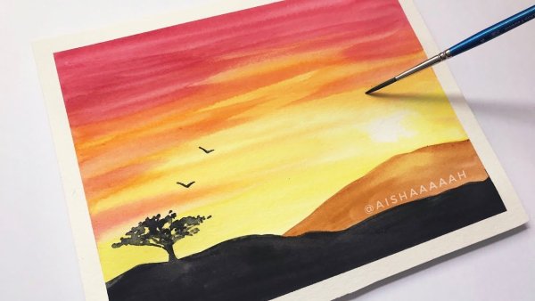 Рисунки на акварельной бумаге