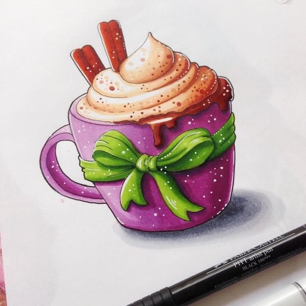 Пончик маркерами