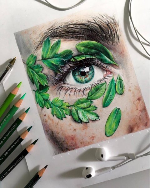 Скетчи цветные маркерами