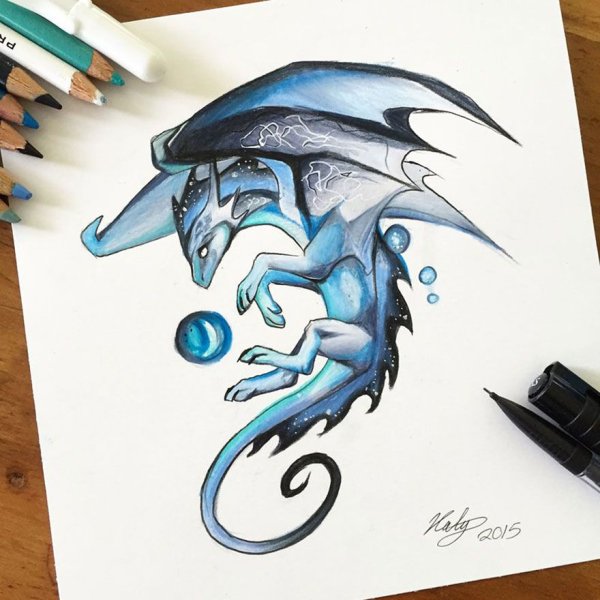 Идеи для рисунков драконы