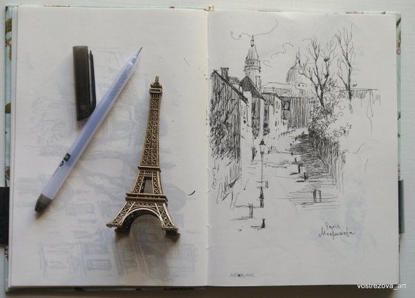 Скетчбук Париж
