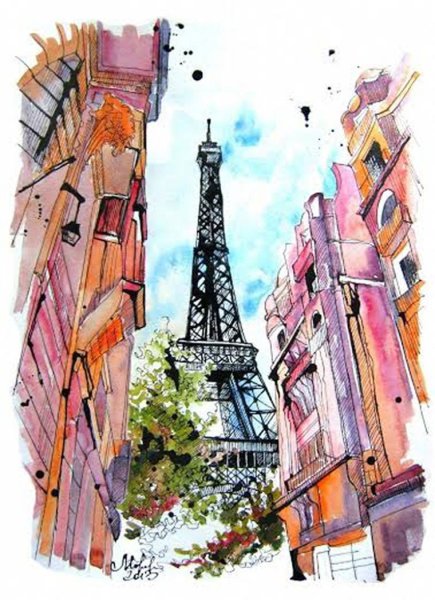 Скетчинг Париж