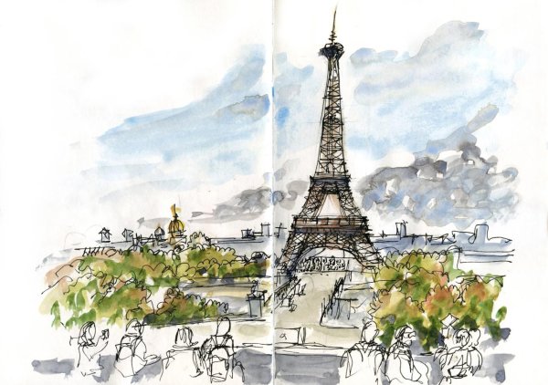 Скетчинг Париж