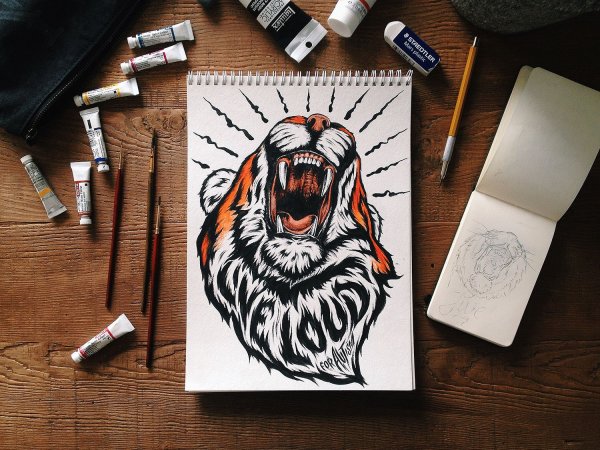 Рисование акварельными карандашами