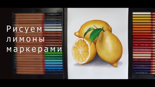Рисунки маркерами двухсторонние красивые фрукты