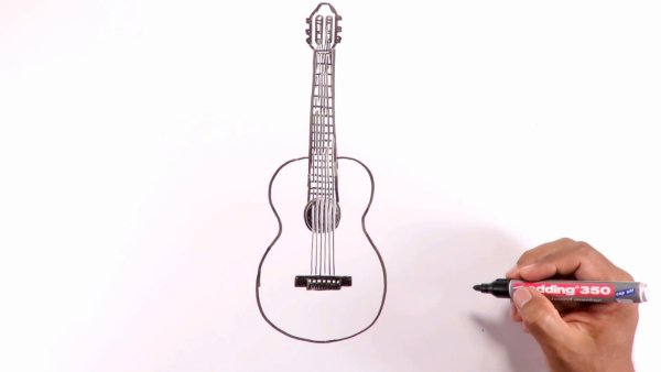Как нарисовать гитару