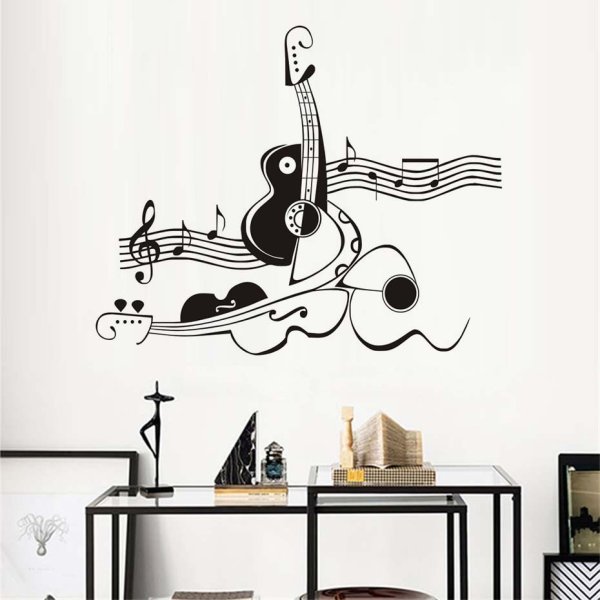 Украшение стен в музыкальном стиле