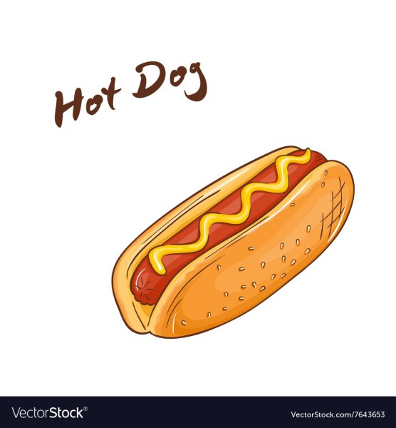 Срисовать хот-дог рисунок