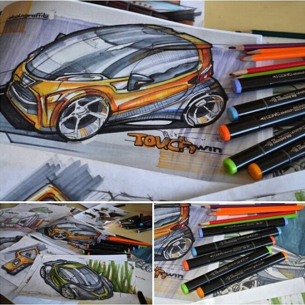 Наруто маркерами