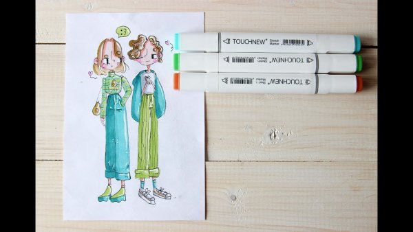 Крутые скетчи фломастерами