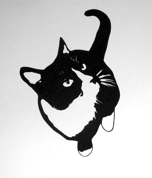 Трафаретная кошка