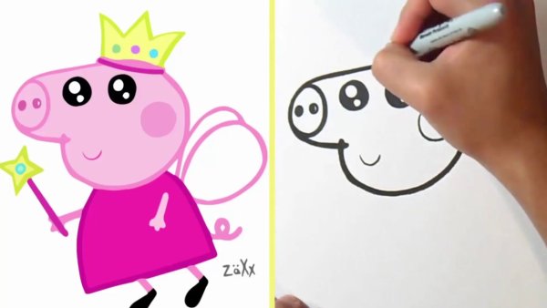 Пеппа карандашом