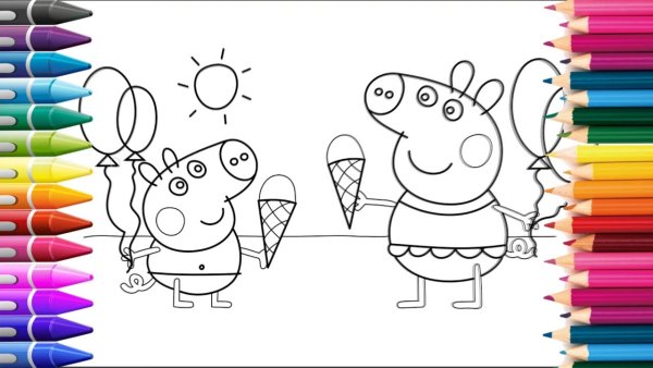 Свинка Пеппа рисовалка