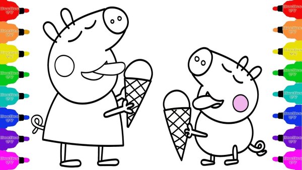 Свинка Пеппа эскиз