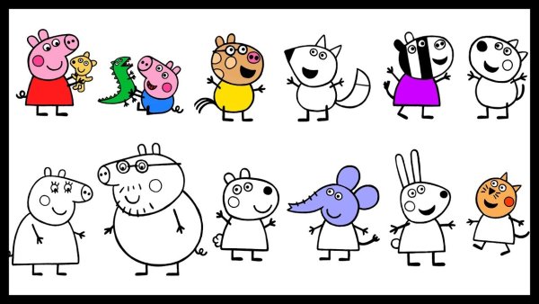 Свинка Пеппа рисунок красивый