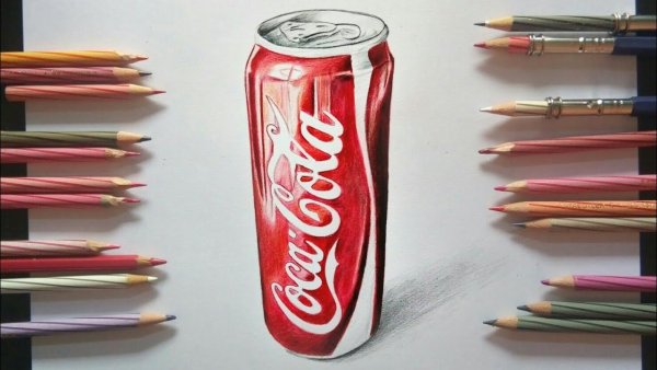 Кола рисунок маркерами