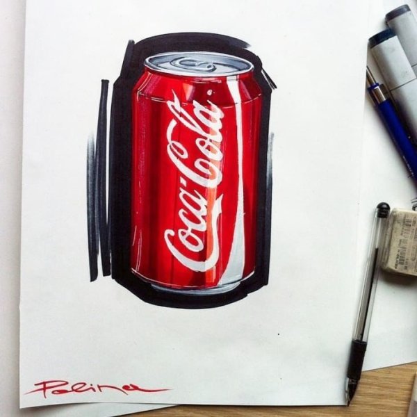 Кока кола маркерами