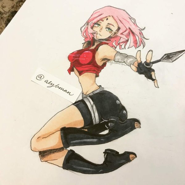 Скетчи Сакура Харуно скетч