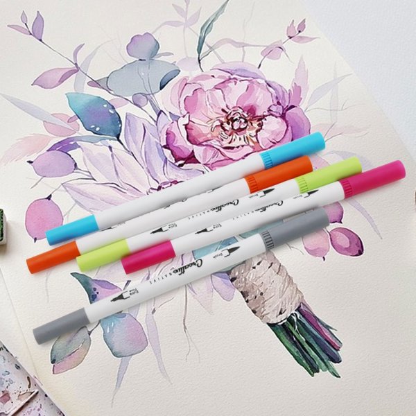 Акварельные кисточковые маркеры