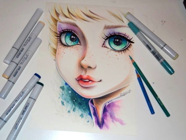 Портреты маркерами Copic