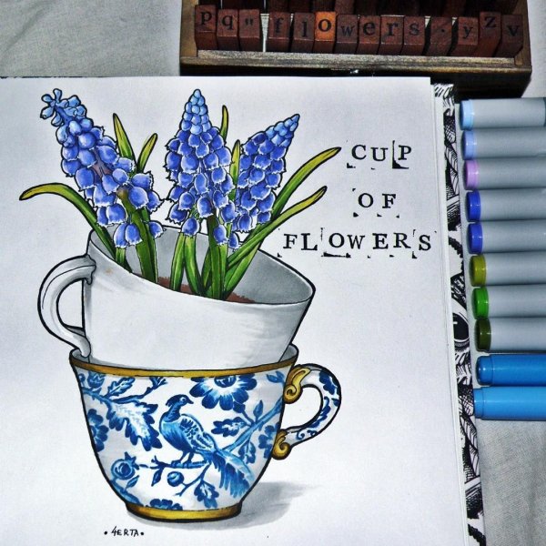 Рисунки маркерами