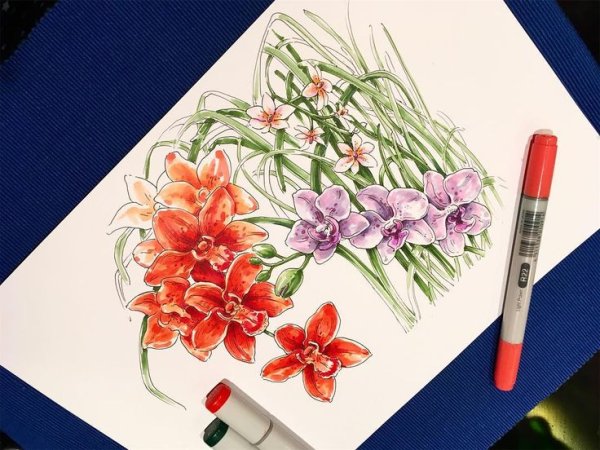 Маркер «цветок»