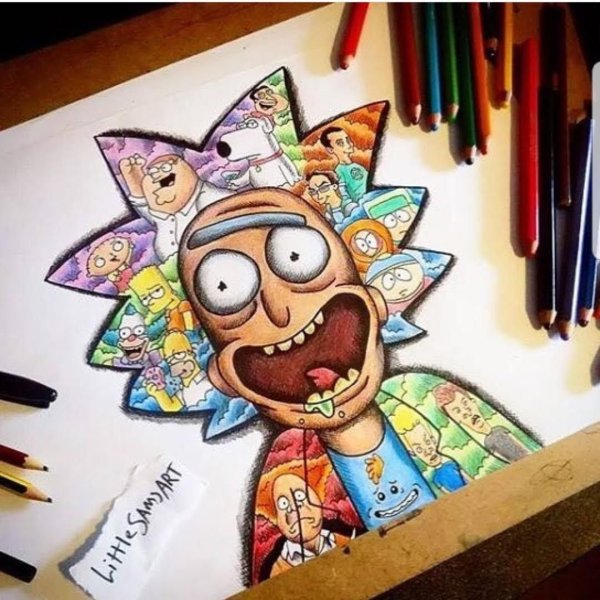Рик и Морти Doodle Art
