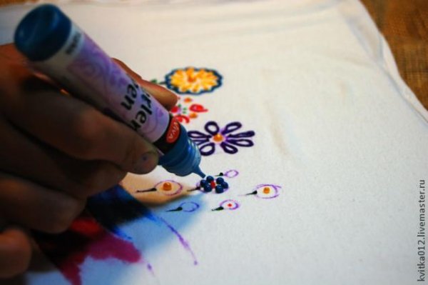 Роспись маркерами по ткани