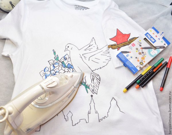 Рисование на футболках фломастерами