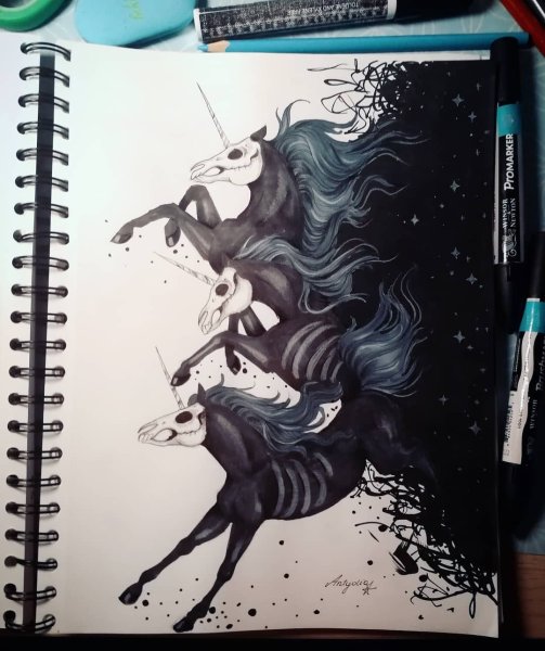 Лошадь в скетчбуке