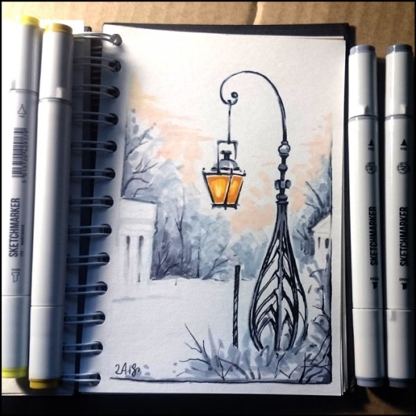 Рисунки для скетчбука маркерами