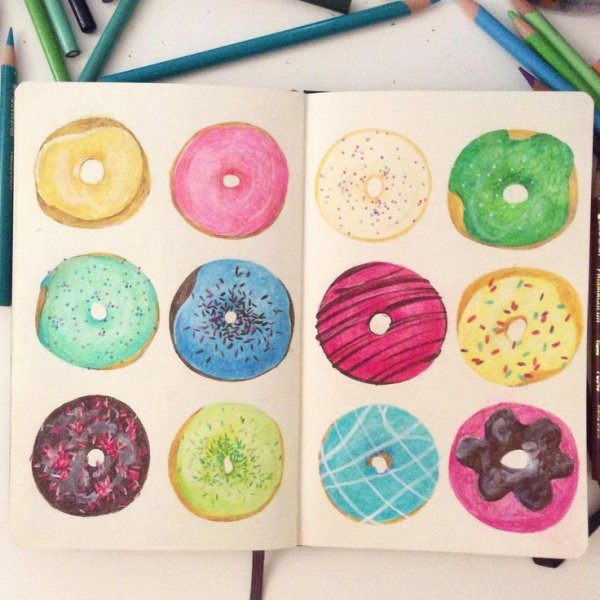 Пончики для скетчбука