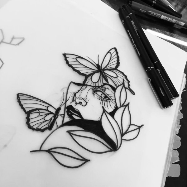 ЭСКИЗАТАТУ для девушек