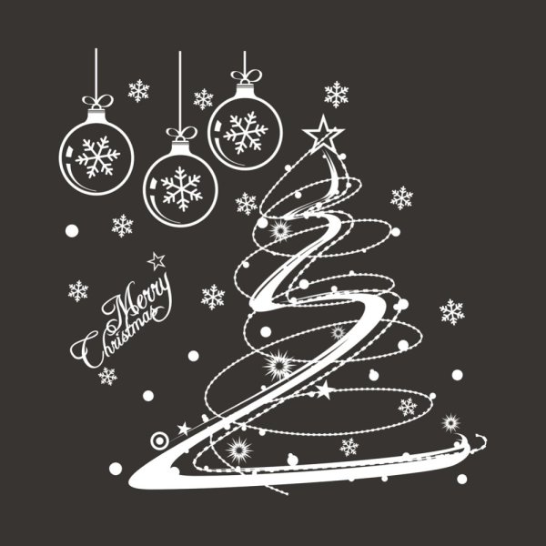 Новогодние узоры на стекле