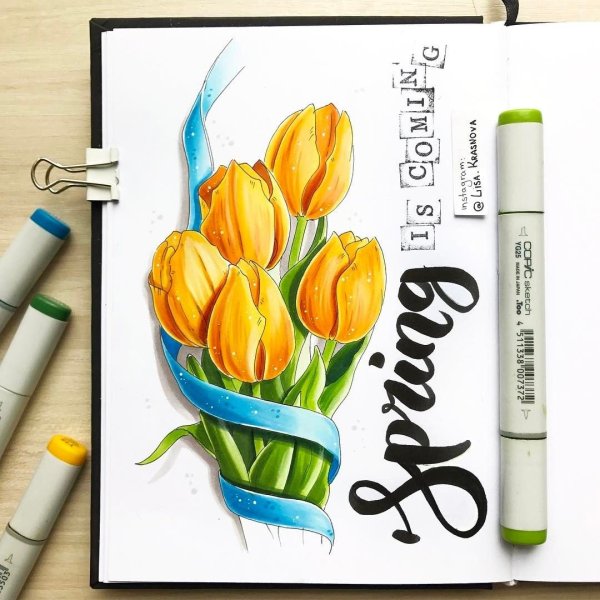 Скетчи маркерами