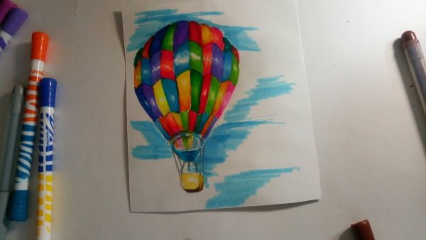 Рисунки на воздушных шариках маркером