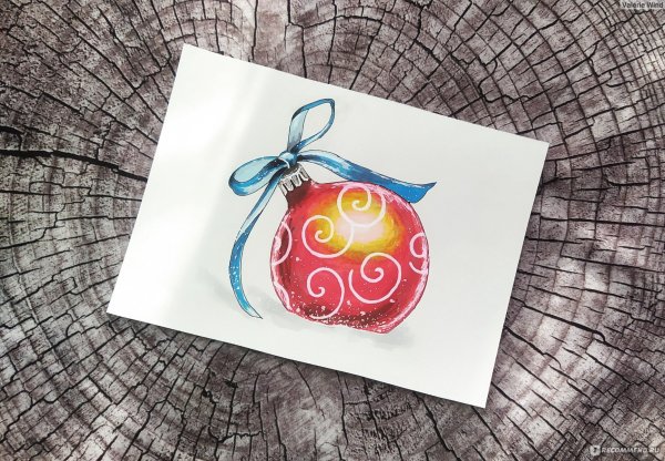 Елочный шарик маркерами